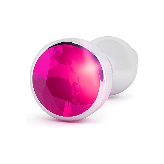 Joyas Anales Rich Tap N Anal Plata Cm Con Zafiro Rosado Tapon