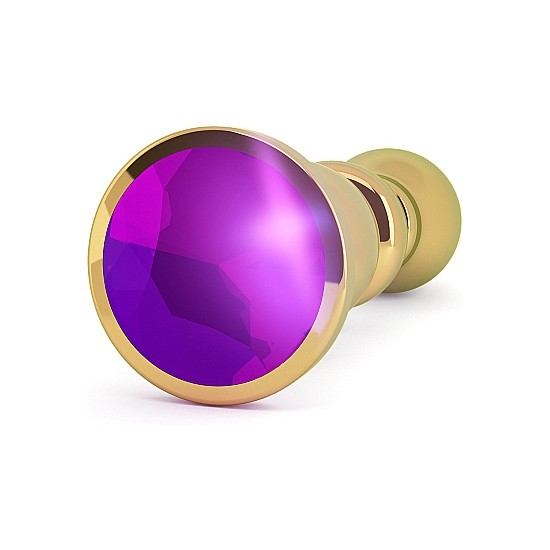 Joya Anal Rich Tap N Anal Oro Cm Con Zafiro Morado Plugs Anales Rich