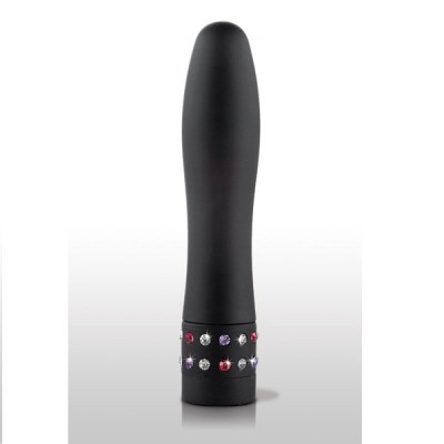 SUPER VIBRADOR Negro con Diamantes