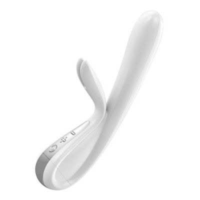 Vibrador conejito OVO K5 Blanco/Cromado