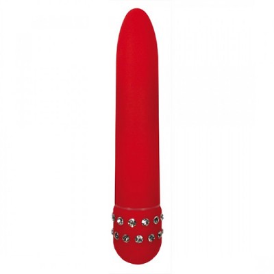 SUPERVE VIBRADOR Rojo con Diamantes