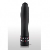 SUPER VIBRADOR Negro con Diamantes