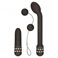 KIT de vibradores y bolas chinas TOY JOY Negro