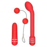 OFERTA KIT de vibradores y bolas chinas TOY JOY Rojo