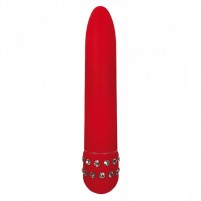 SUPERVE VIBRADOR Rojo con Diamantes