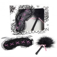 Kit caricias plumero y mascara SECRET PLAY Negro