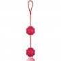 Bolas chinas con relieves de corazones rojos